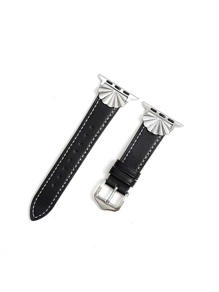 Fan Buckle Leather Apple Watch Band - Tatanband