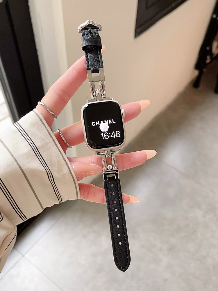 Sliding Diamond Leather Band