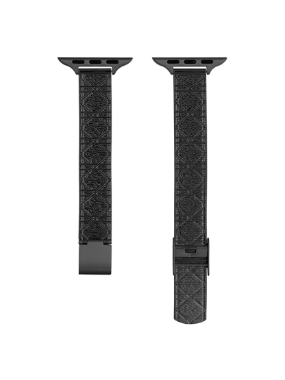 Diamond Pattern Shiny Stainless Steel Band