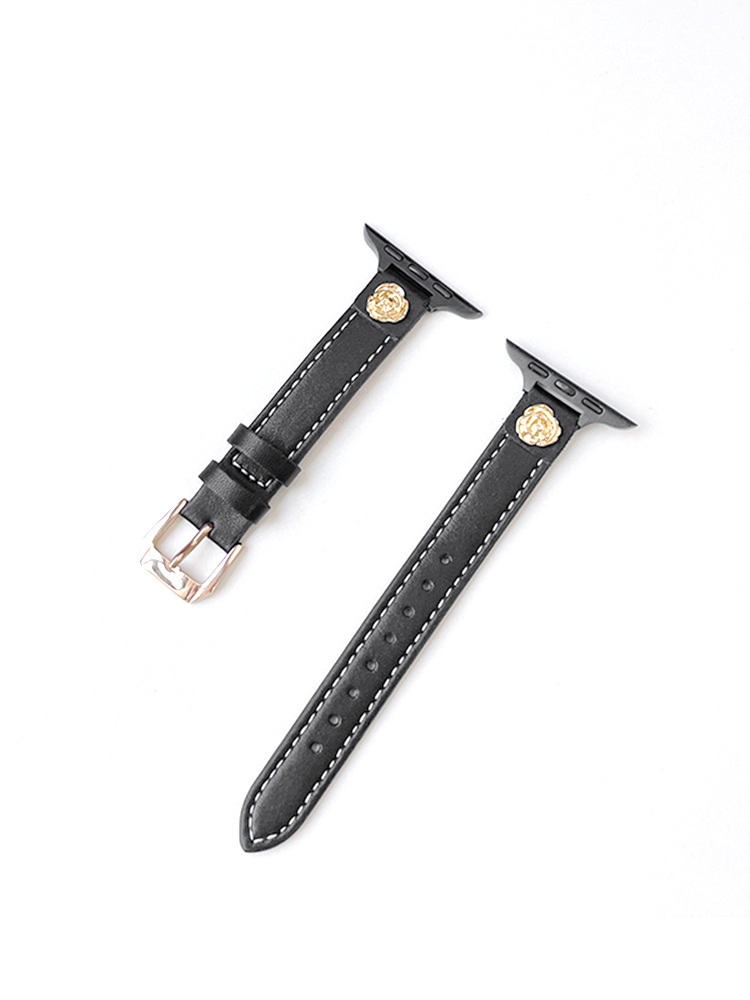 Camellia Rivet Slim Leather Apple Watch Band - Tatanband
