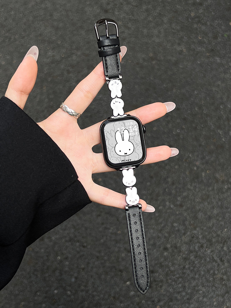 Easter Series Bunny Leather Band for Apple Watch