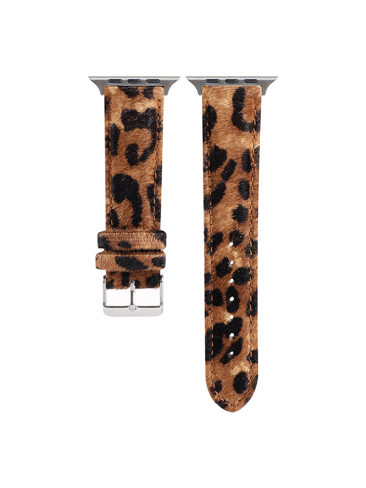 Animal Pattern Plush Leather Apple Watch Band - Tatanband