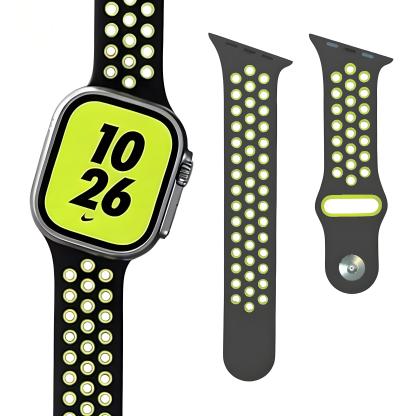 Creative Beveled-Edge Breathable Rubber Sports Watch Band for Apple Watch