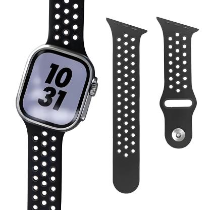 Creative Beveled-Edge Breathable Rubber Sports Watch Band for Apple Watch