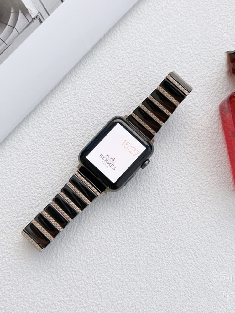 Single Link Butterfly Buckle Metal to Ceramic Band