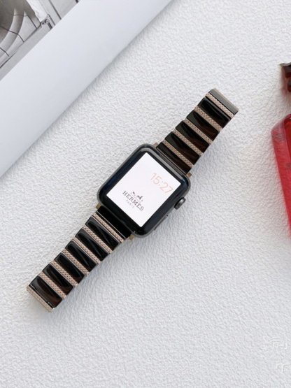 Single Link Butterfly Buckle Metal to Ceramic Band