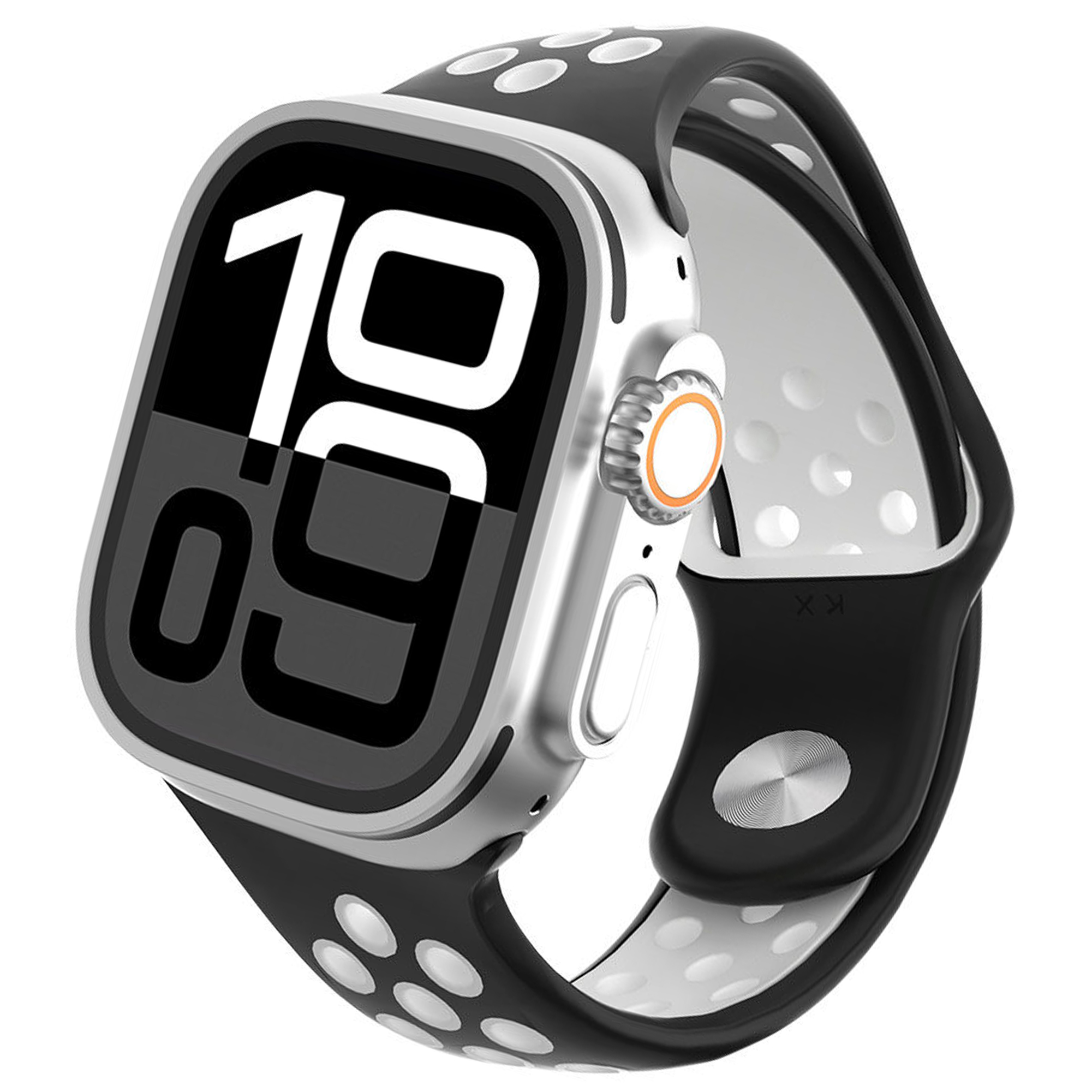 Creative Beveled-Edge Breathable Rubber Sports Watch Band for Apple Watch