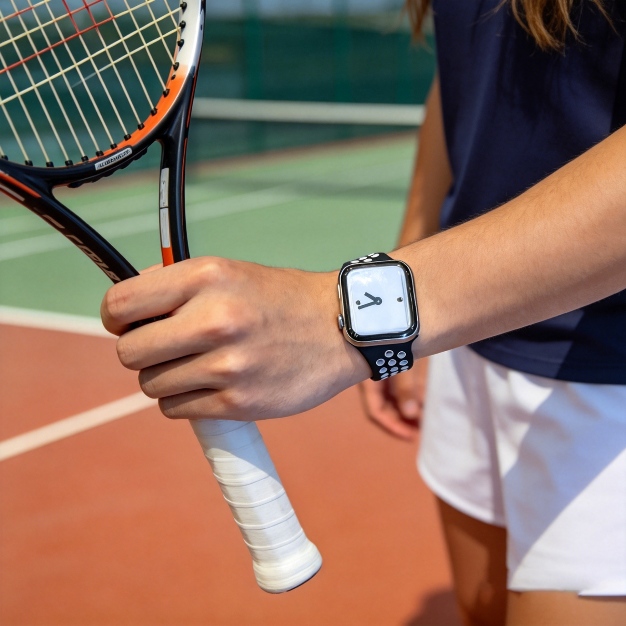 Creative Beveled-Edge Breathable Rubber Sports Watch Band for Apple Watch