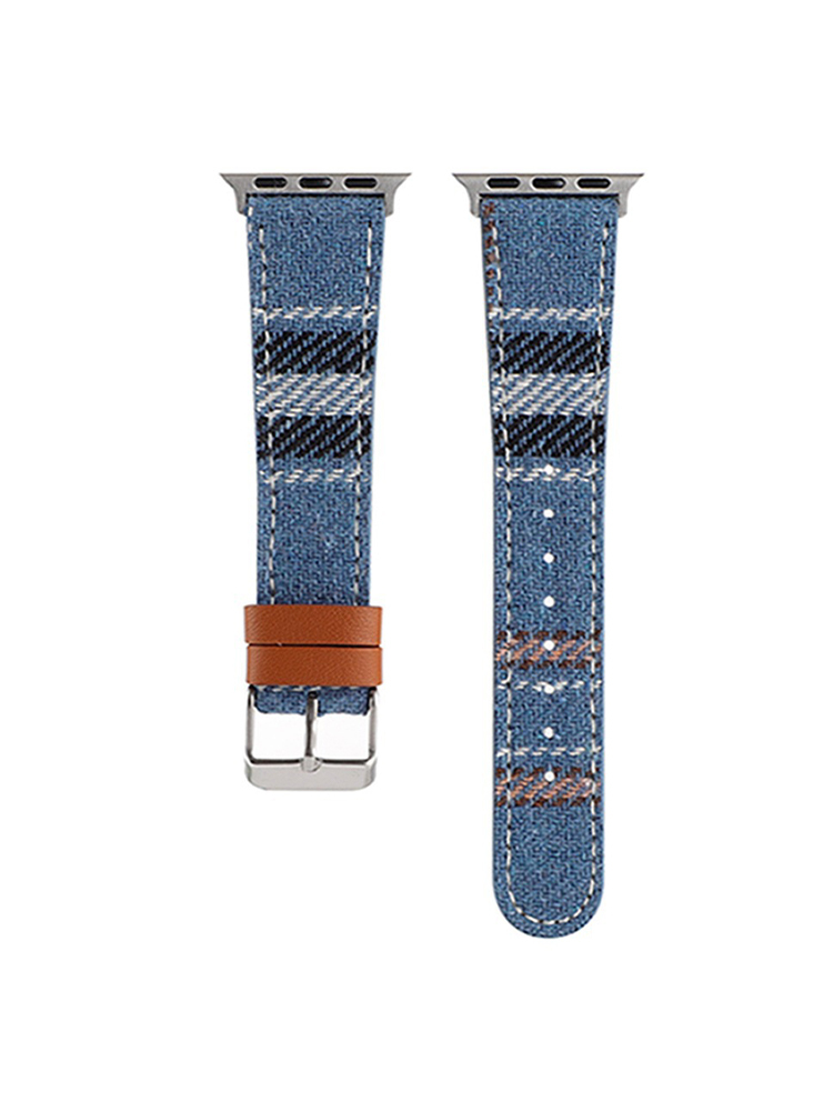 Woolen Plaid Leather Band