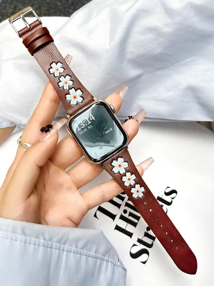 Cherry Blossoms Leather Band
