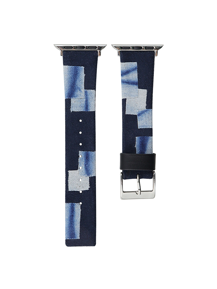 Colorblock Denim Leather Band