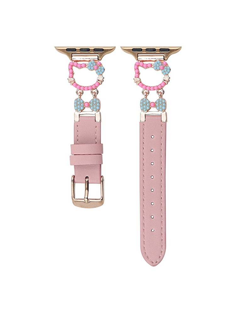 Mini Colored Beads Kitty Leather Band