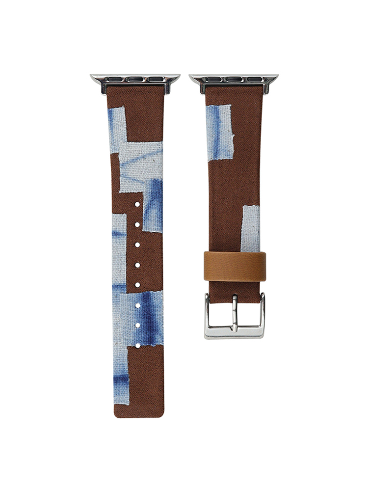 Colorblock Denim Leather Apple Watch Band - Tatanband