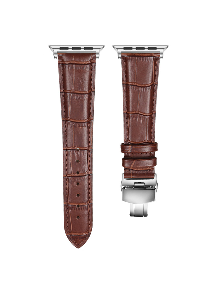 Bamboo Pattern Butterfly Buckle Apple Watch Band - Tatanband