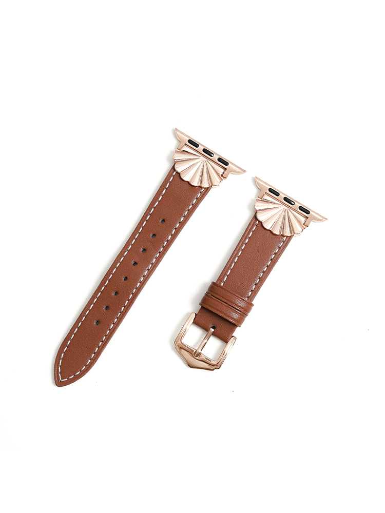 Fan Buckle Leather Band