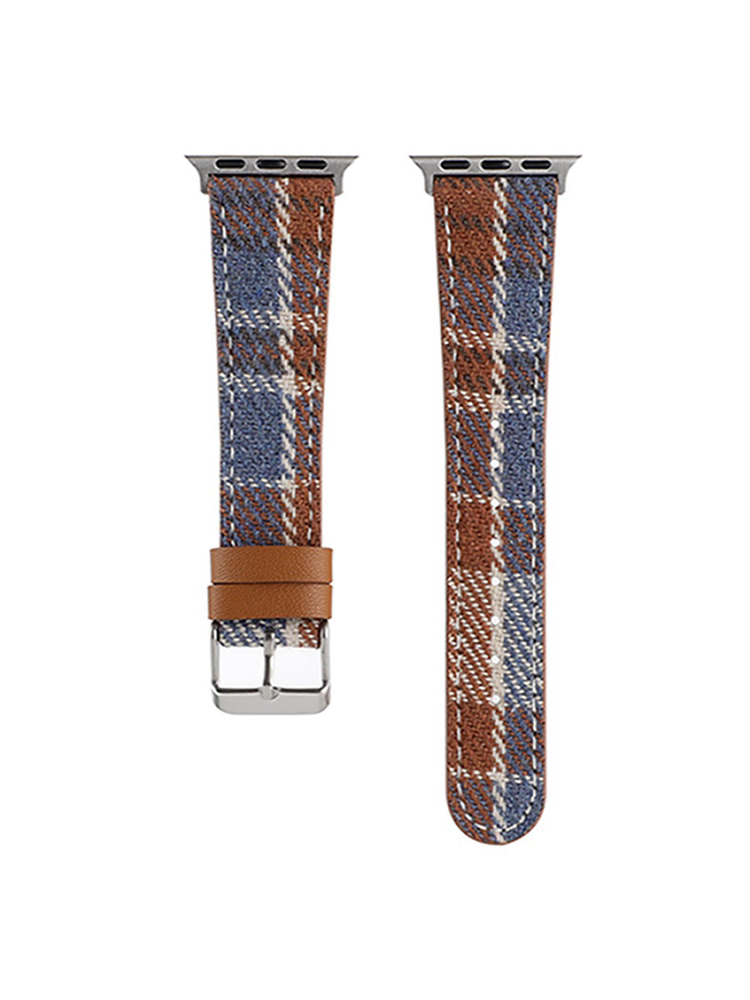Woolen Plaid Leather Band