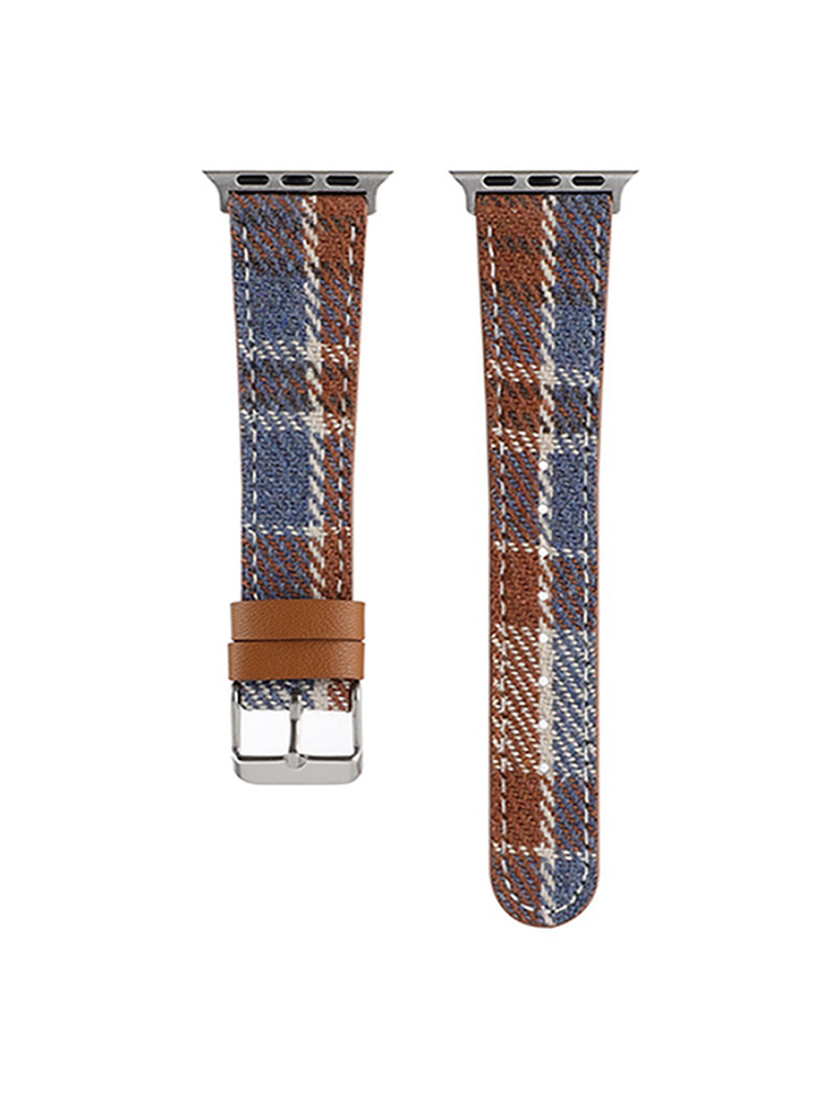 Woolen Plaid Leather Band