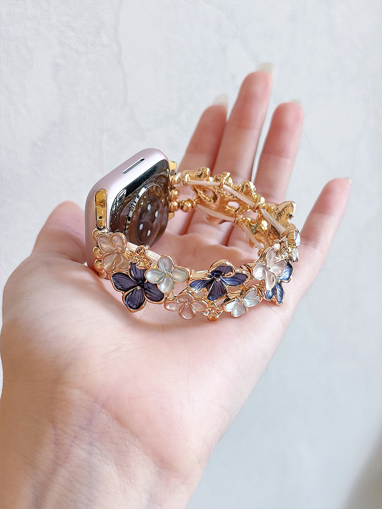 Flower Stitching Stainless Steel Band