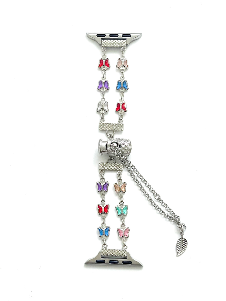 Colorful Square Zircon Stainless Steel Band