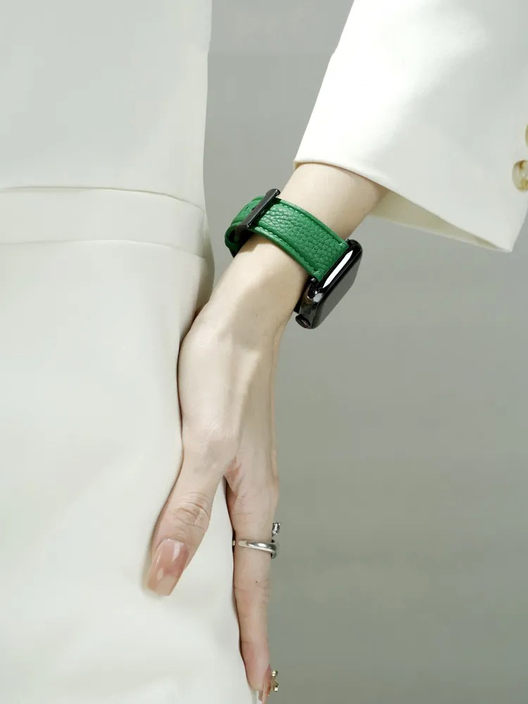 Litchi Grain Leather Band for Apple Watch