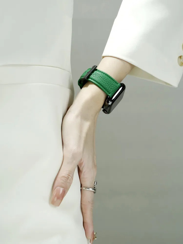 Litchi Grain Leather Band for Apple Watch
