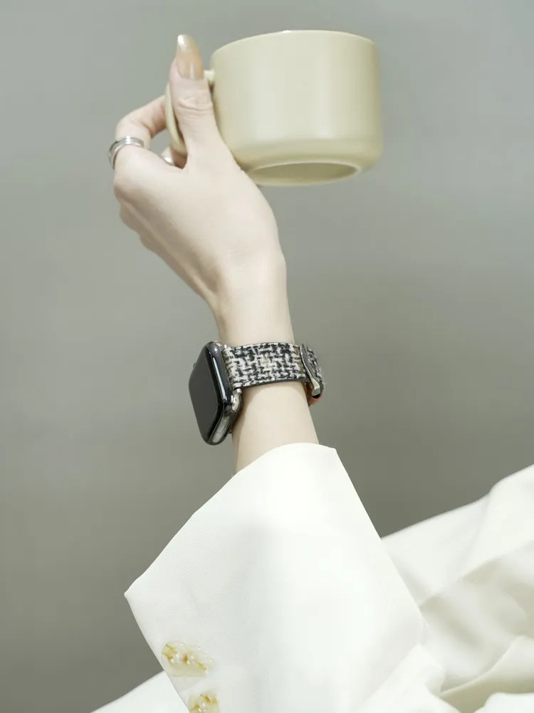 Knit Check Wool Band for Apple Watch