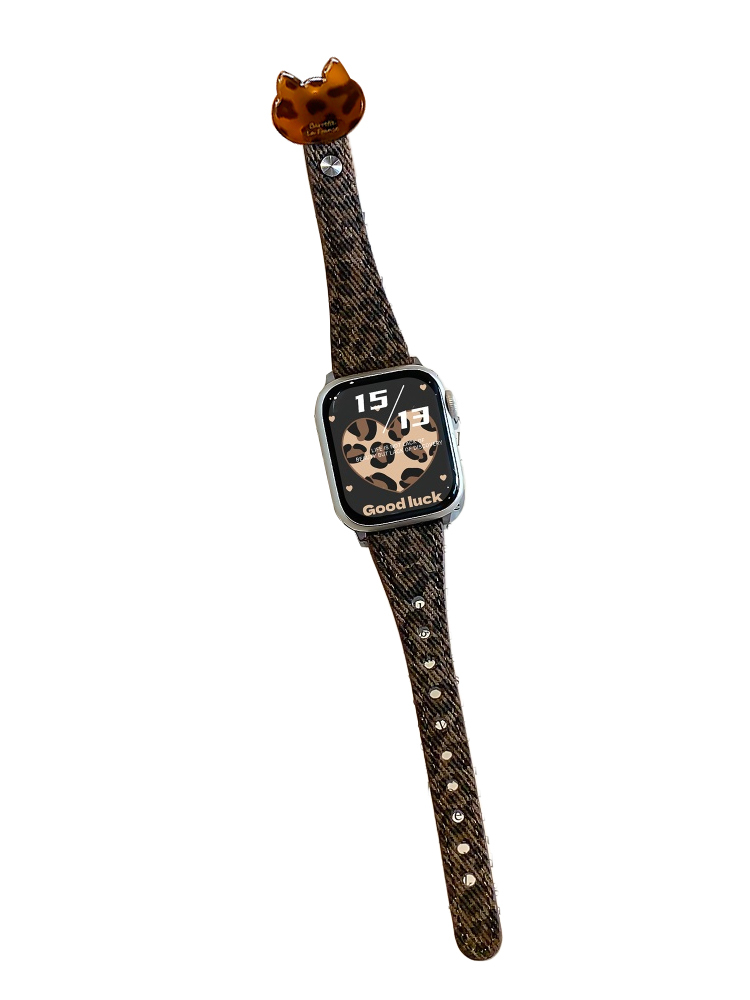 Leopard Curve Leather Band for Apple Watch