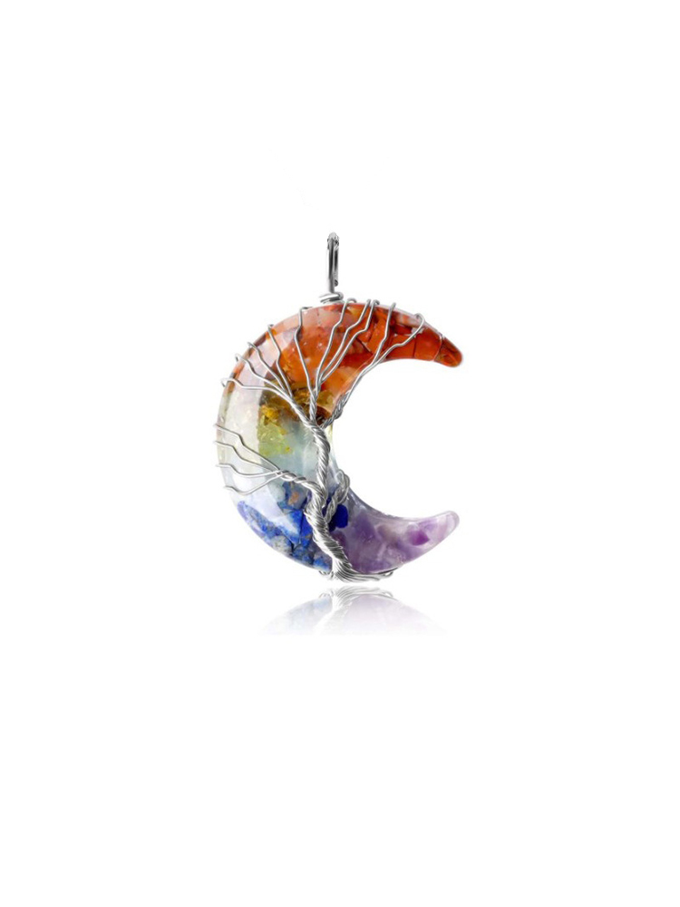 Crystal Moon Pendant Titanium Steel Necklace for Apple Watch - Tatanband