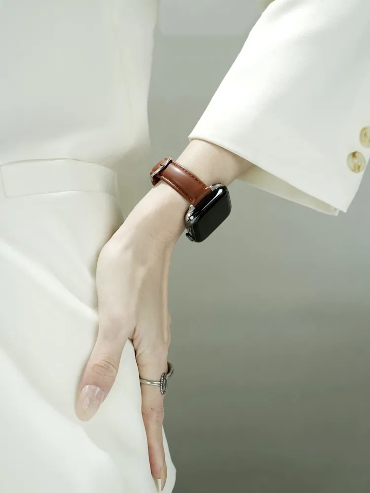 Classic Smooth Leather Band for Apple Watch