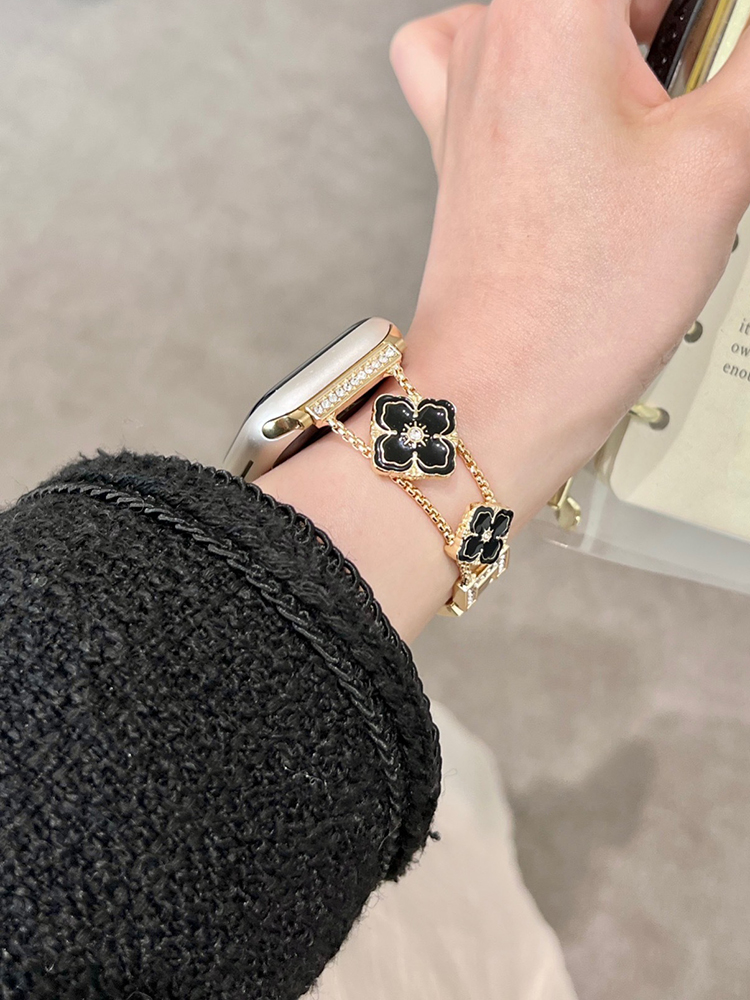 Exotic Four-Leaf Clover Stainless Steel Band