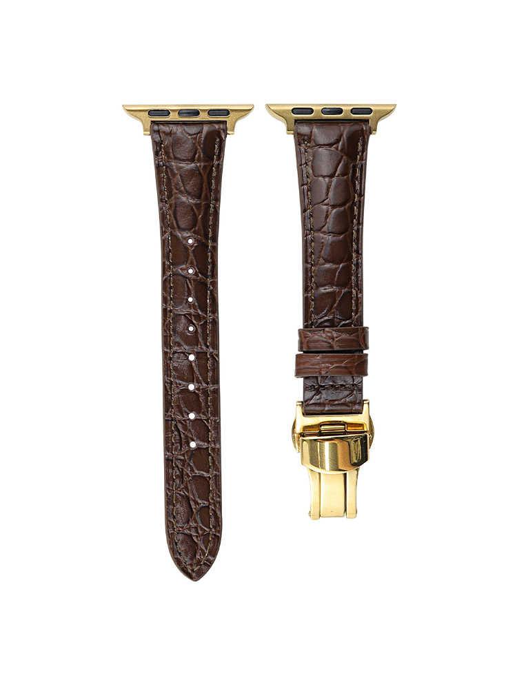Crocodile Pattern Curve Leather Band