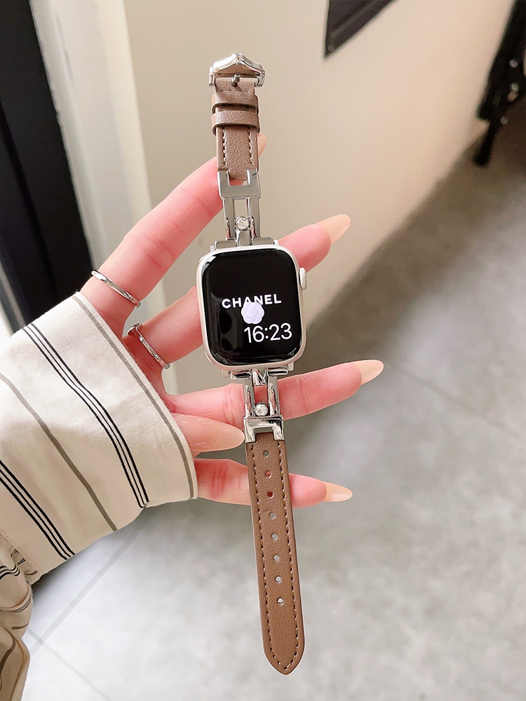 Sliding Diamond Leather Band