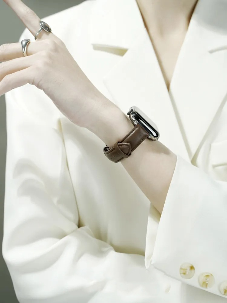 Classic Smooth Leather Band for Apple Watch