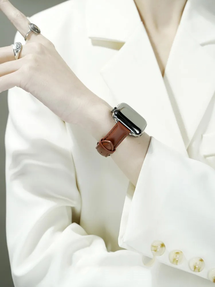 Classic Smooth Leather Band for Apple Watch