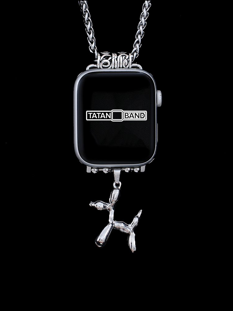 Poodle Pendant Titanium Steel Necklace