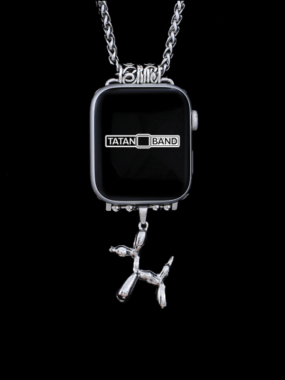 Poodle Pendant Titanium Steel Necklace