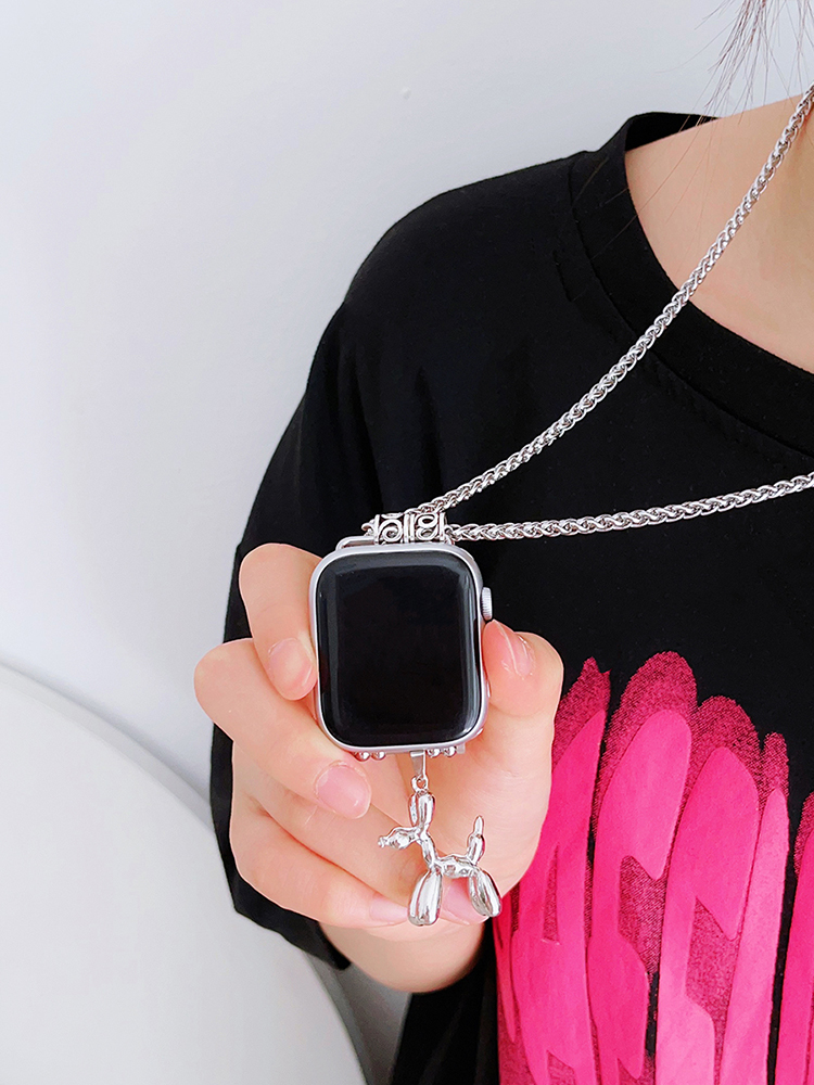 Poodle Pendant Titanium Steel Necklace