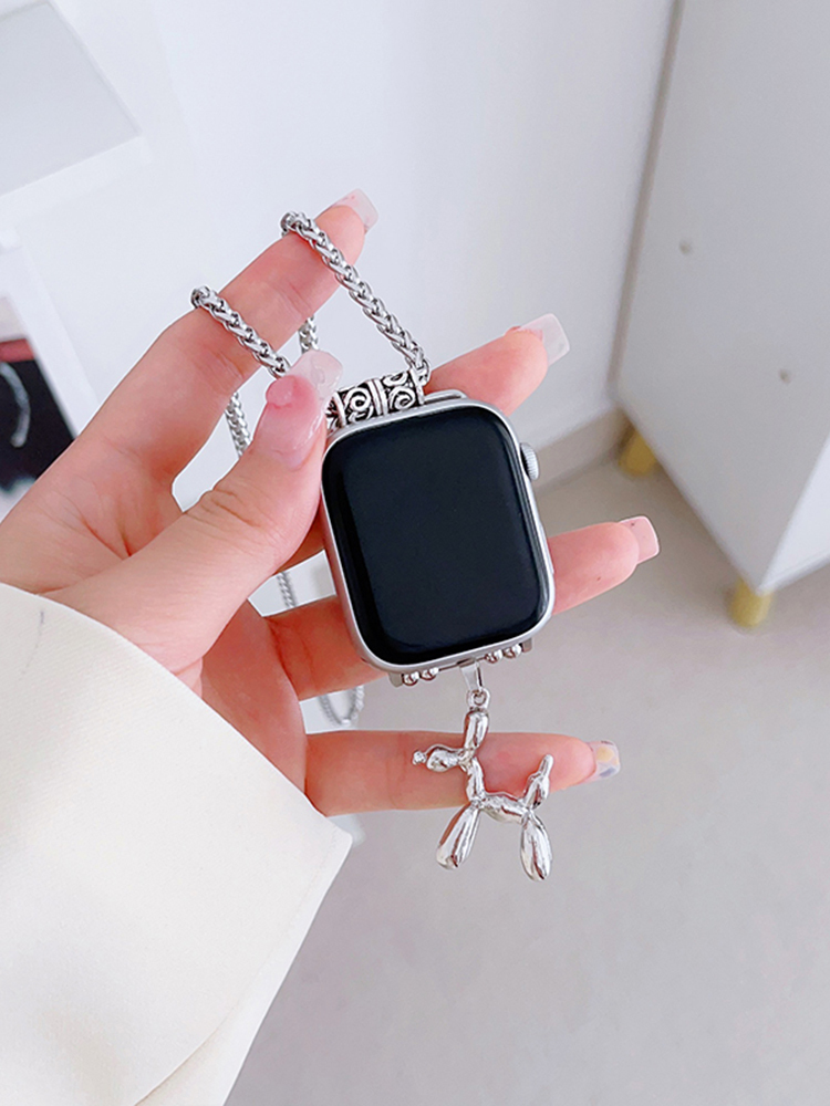 Poodle Pendant Titanium Steel Necklace