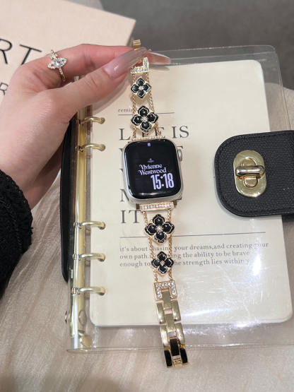 Exotic Four-Leaf Clover Stainless Steel Band