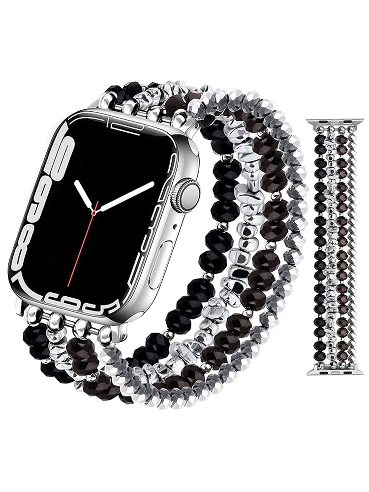 4 Chain Hand-woven Pearls with Natural Stones Band