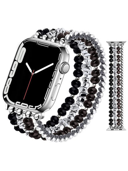 4 Chain Hand-woven Pearls with Natural Stones Band