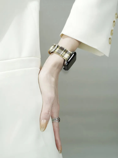 Knit Check Wool Band for Apple Watch