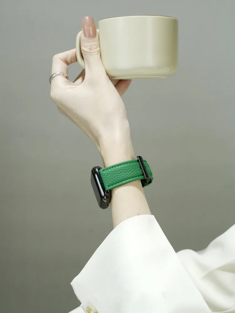 Litchi Grain Leather Band for Apple Watch