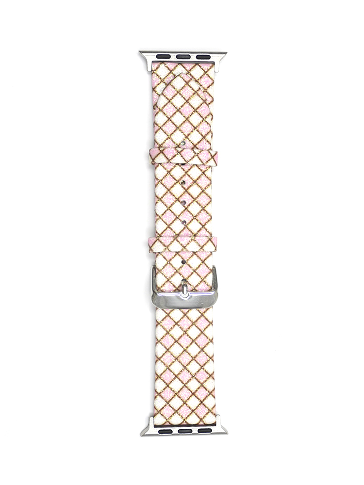 Diamond Pattern Glitter Leather Band