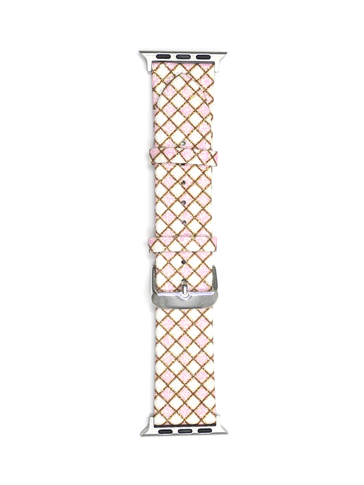 Diamond Pattern Glitter Leather Band