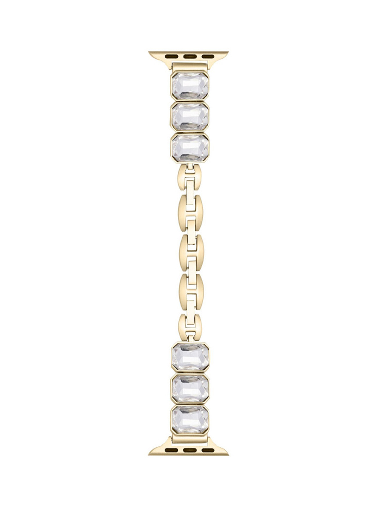 Square Zircon Stainless Steel Apple Watch Band - Tatanband