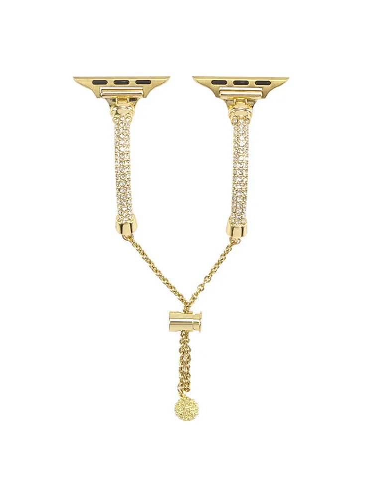 Slim Rhinestone Cylinder Bracelet Band