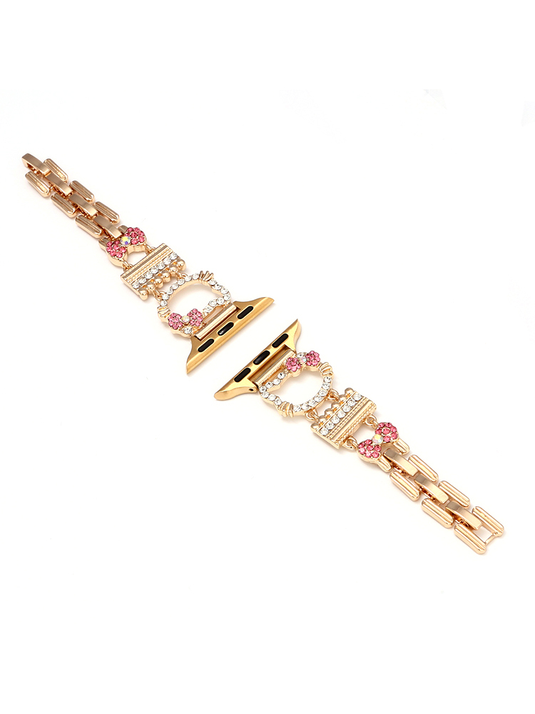 Diamond-encrusted Kitty Stainless Steel Band