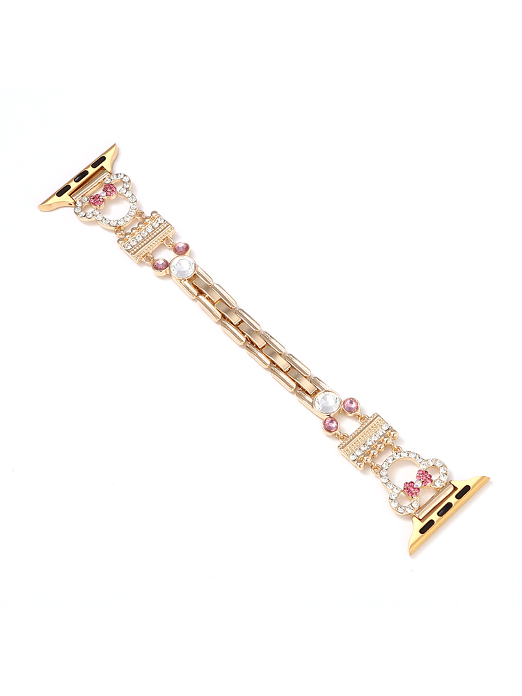 Diamond-encrusted Minnie Stainless Steel Band