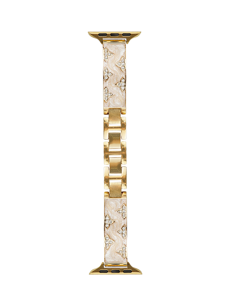 Diamond Clover Quicksand Effect Stainless Steel Band